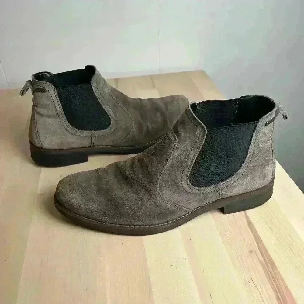 Men’s Brown Grey‎ Suede 1061 Ankle Boots Size 44 or approx. 10 US